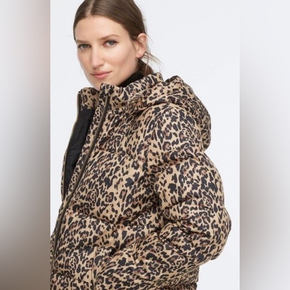 J Crew Leopard Print Puffer Jacket - Picture 12 of 15